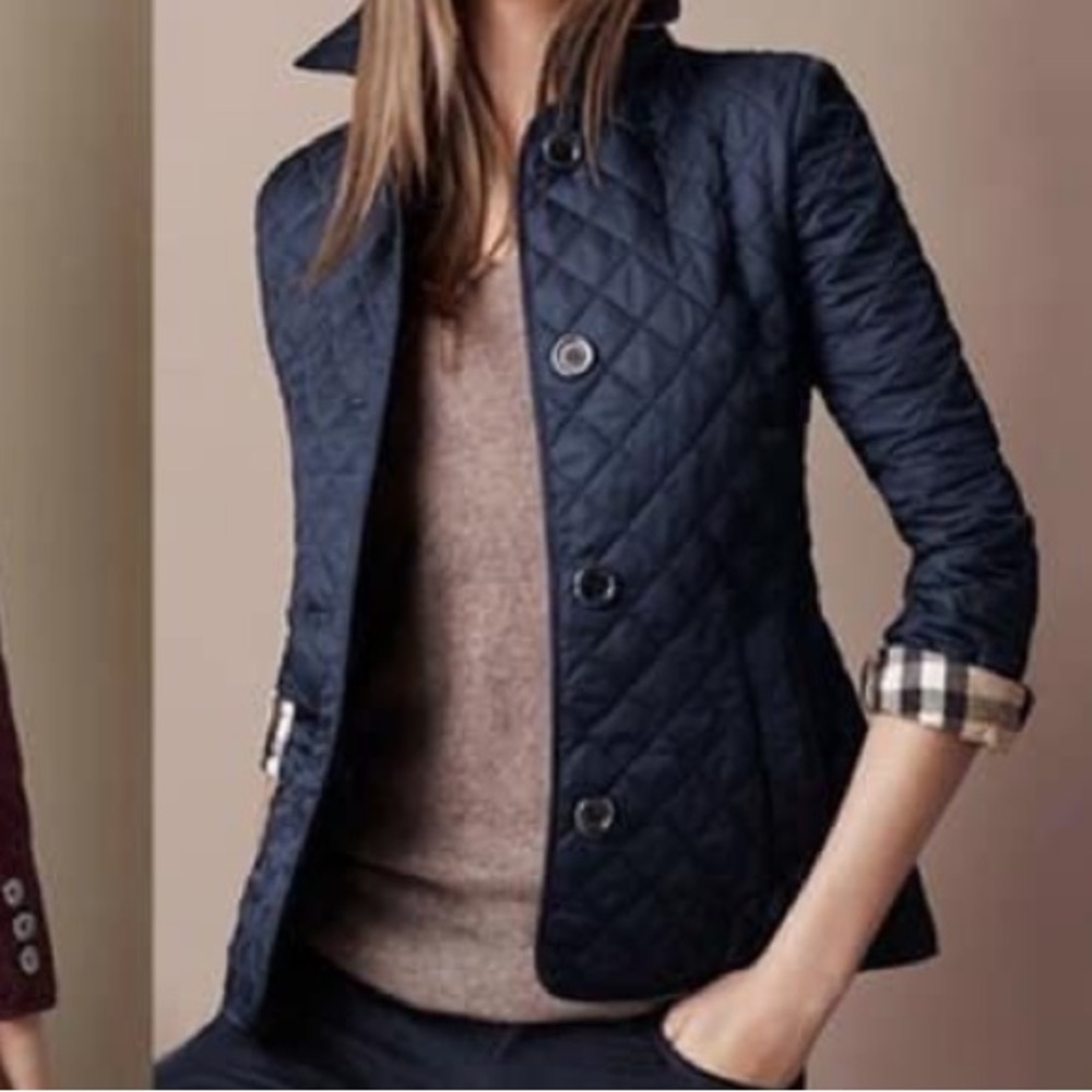 Burberry like Coat Navy